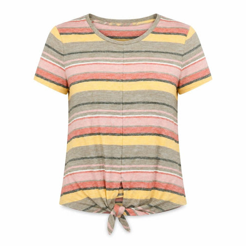 Madewell Women’s Multicoloured Striped Tie Front T-Shirt Size S