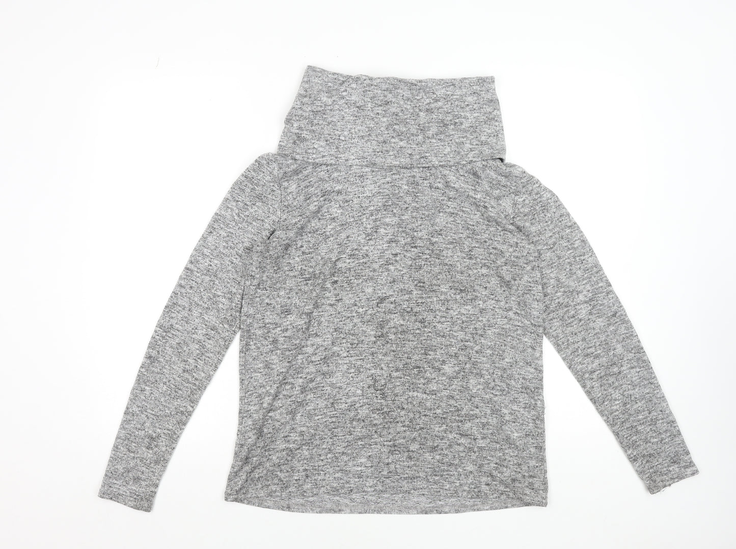 Dorothy Perkins Women’s Grey Roll Neck Long Sleeve Jersey Top Size 14
