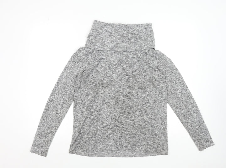 Dorothy Perkins Women’s Grey Roll Neck Long Sleeve Jersey Top Size 14