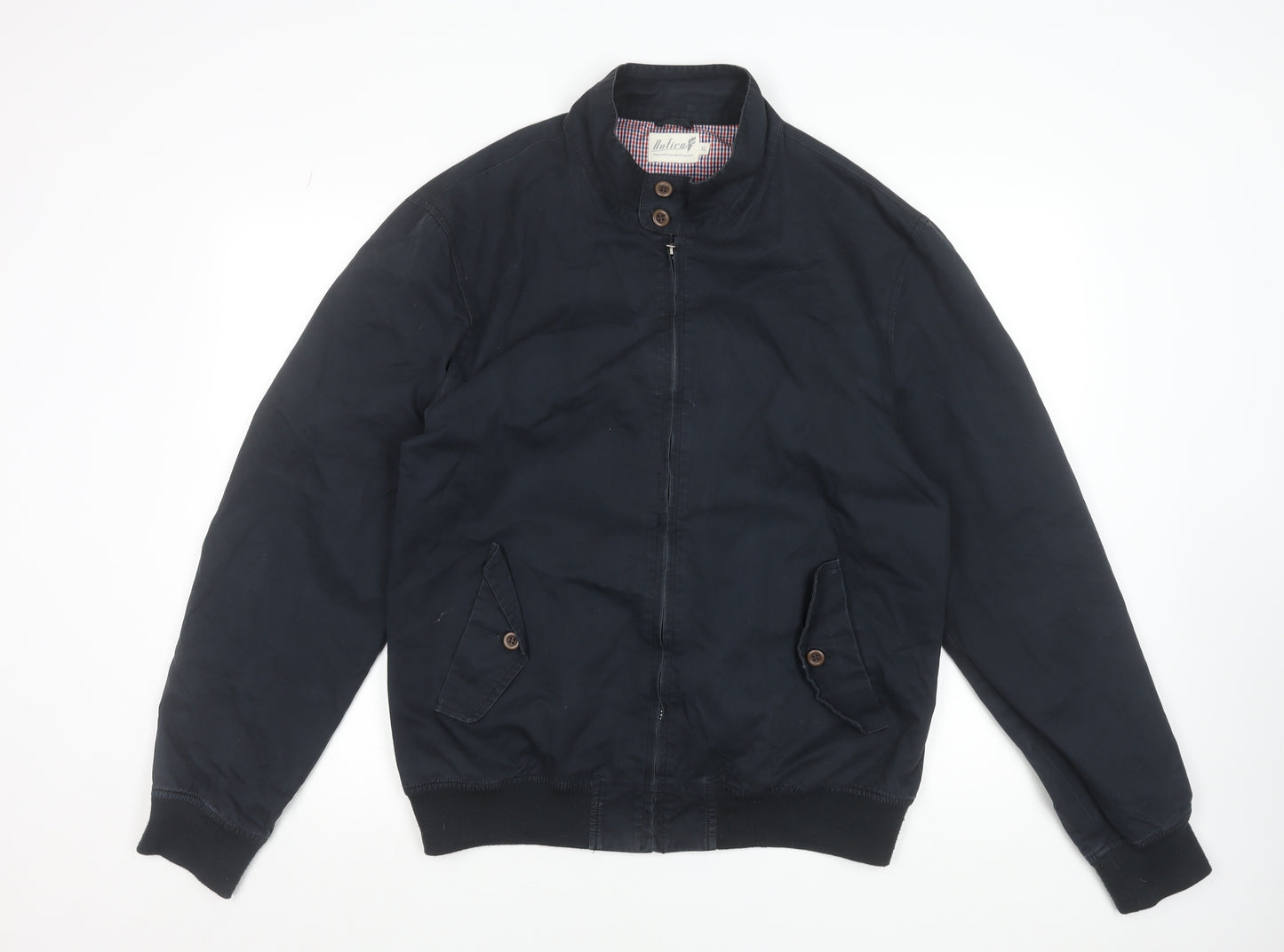 Onfire Men's Blue Cotton Bomber Jacket XL Casual Lined Zip-Up