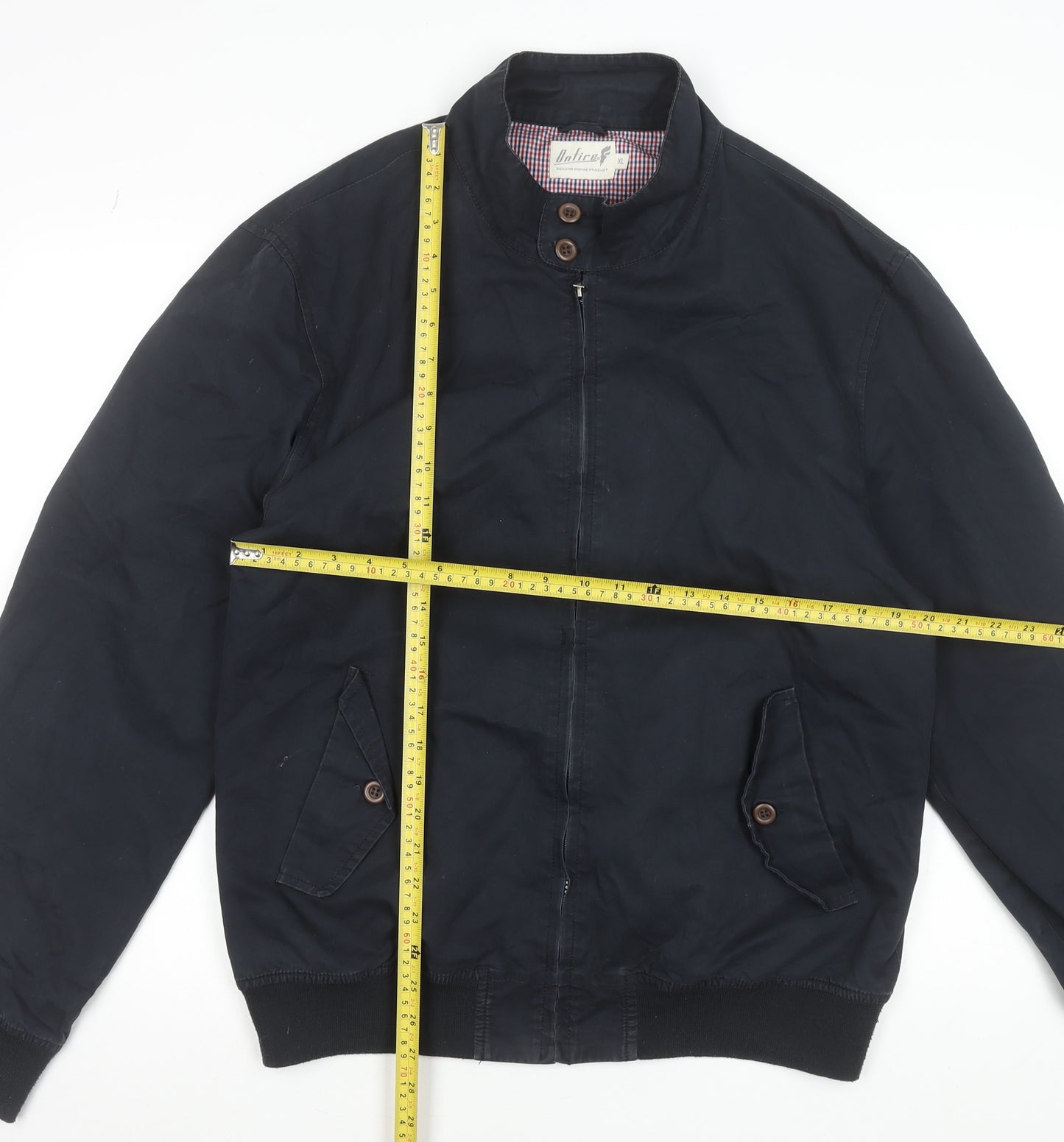 Onfire Men's Blue Cotton Bomber Jacket XL Casual Lined Zip-Up