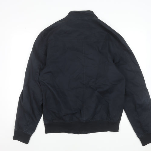 Onfire Men's Blue Cotton Bomber Jacket XL Casual Lined Zip-Up