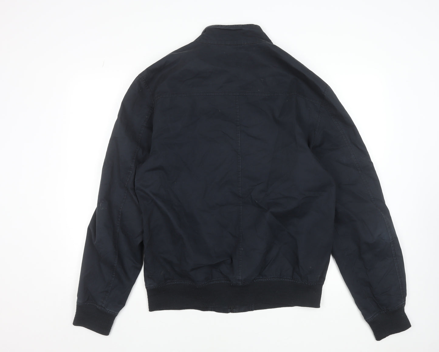 Onfire Men's Blue Cotton Bomber Jacket XL Casual Lined Zip-Up