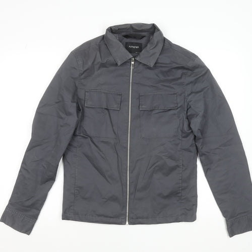 Marks and Spencer Men’s Grey Cotton Twill Zip Jacket S