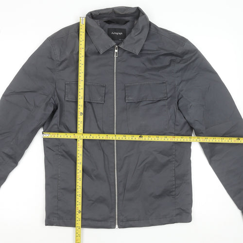 Marks and Spencer Men’s Grey Cotton Twill Zip Jacket S