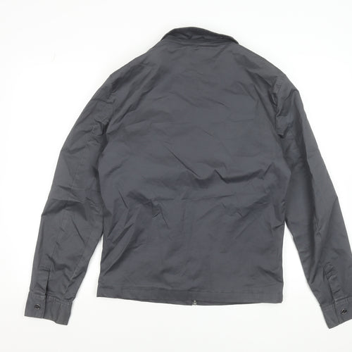 Marks and Spencer Men’s Grey Cotton Twill Zip Jacket S