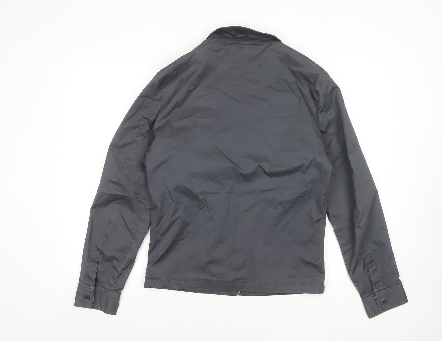 Marks and Spencer Men’s Grey Cotton Twill Zip Jacket S