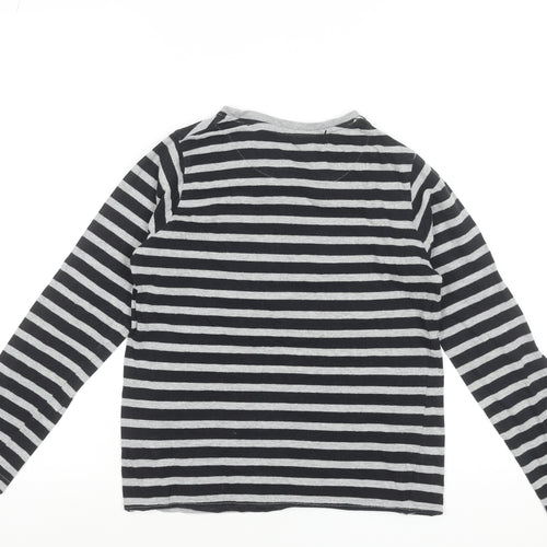 Batman Girls Black Striped Long Sleeve T-Shirt 9-10 Years Superhero Logo Top