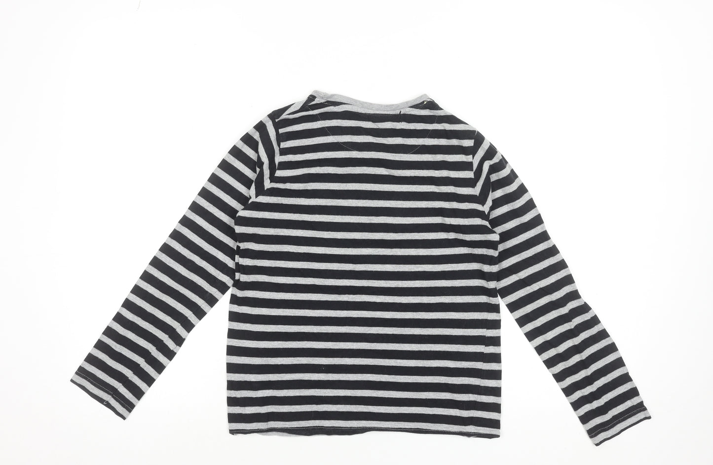 Batman Girls Black Striped Long Sleeve T-Shirt 9-10 Years Superhero Logo Top