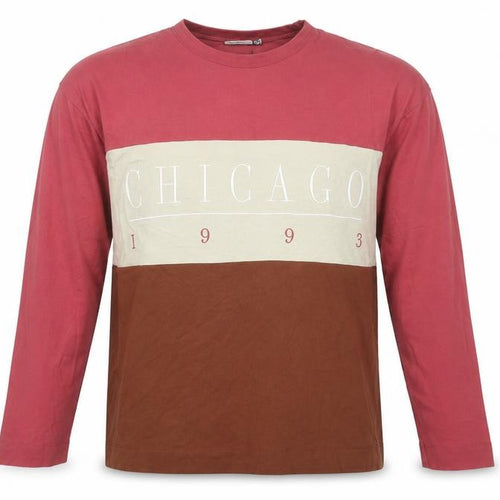 ASOS DESIGN Men's Multicoloured Chicago 1993 Long Sleeve T-Shirt Size S