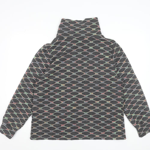 Luca Vanucci Women's Multicoloured Geometric Knit Roll Neck Tunic Blouse XL