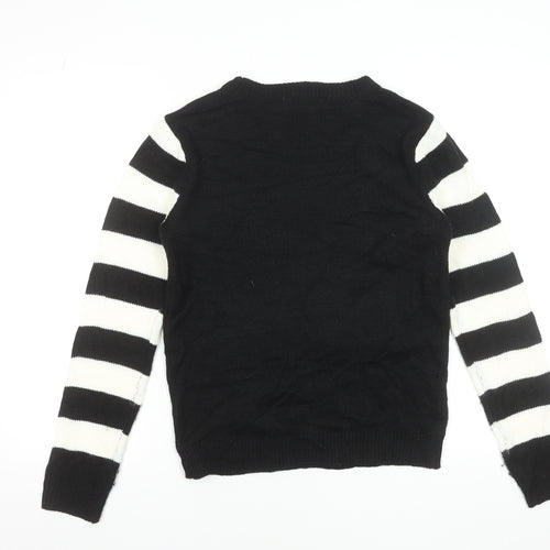 No Boundaries Teens Black Christmas Sequin Jumper M