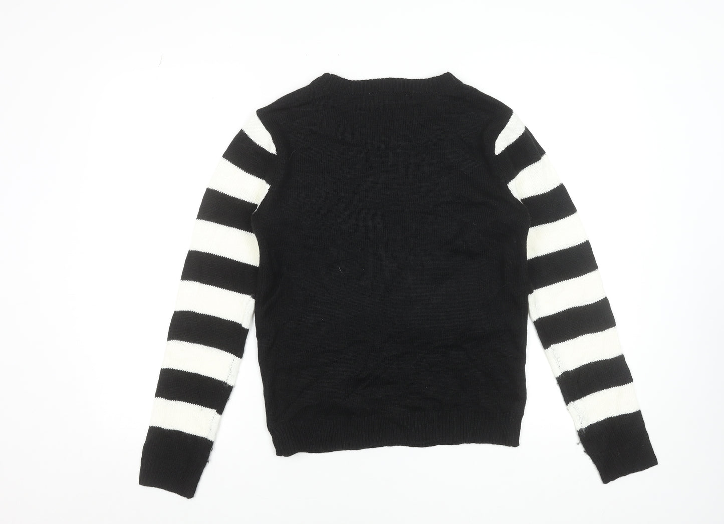 No Boundaries Teens Black Christmas Sequin Jumper M