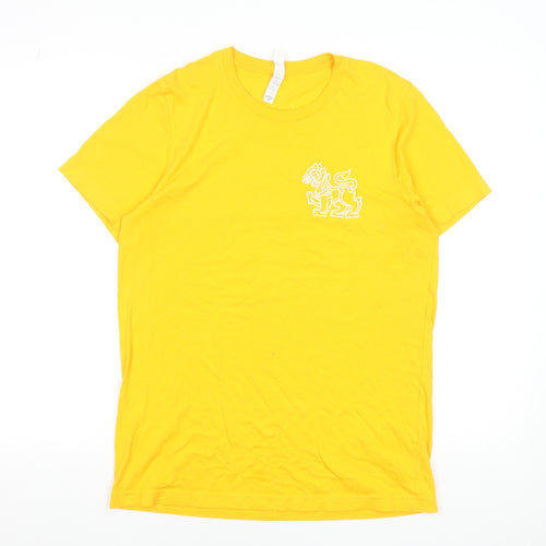 Singha Men's Yellow Cotton Short Sleeve Beer Logo T-Shirt Size M