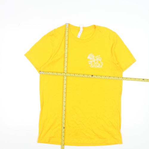 Singha Men's Yellow Cotton Short Sleeve Beer Logo T-Shirt Size M
