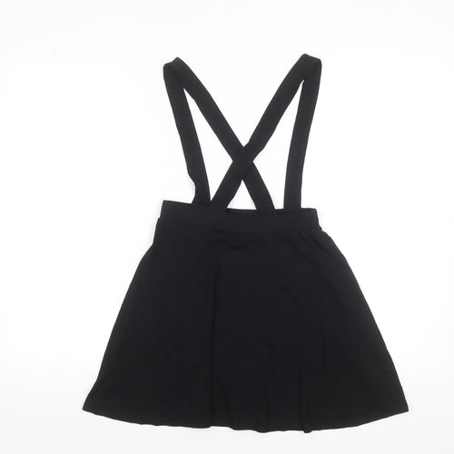 ASOS DESIGN Women's Black A-Line Suspender Skirt Size 6