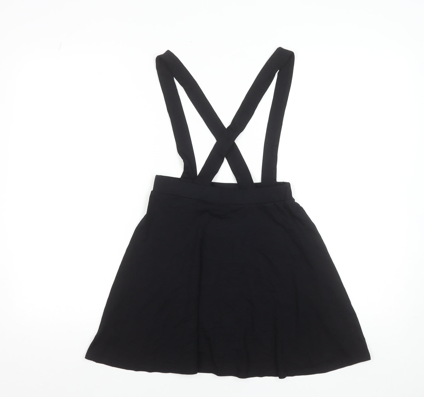 ASOS DESIGN Women's Black A-Line Suspender Skirt Size 6