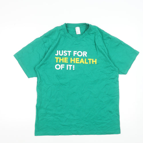 Sydney Uni Sport & Fitness Green Cotton Men's M Graphic T-Shirt