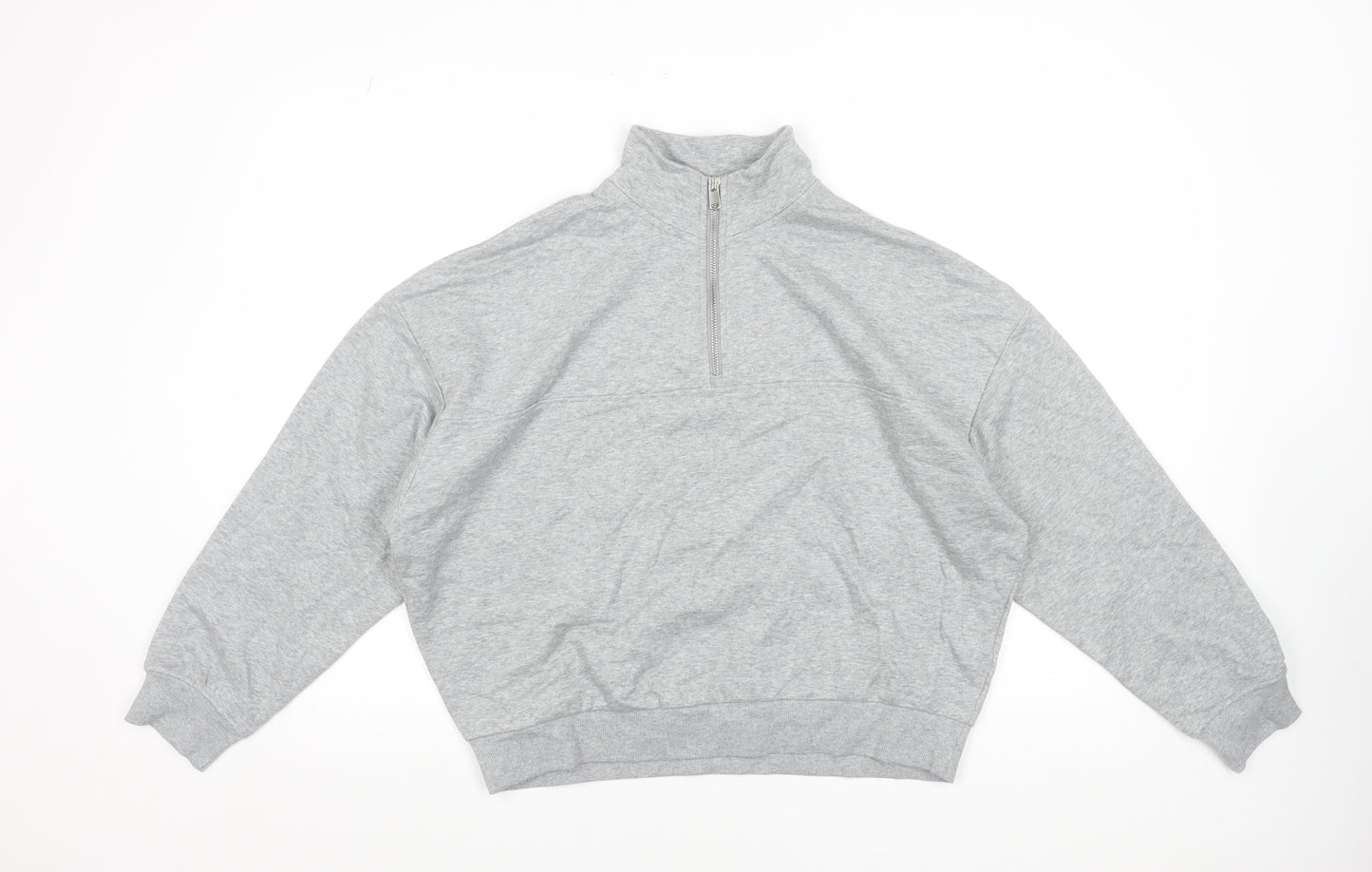 Marks and Spencer Womens Grey 1/2 Zip Sweatshirt Medium