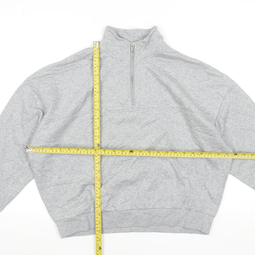 Marks and Spencer Womens Grey 1/2 Zip Sweatshirt Medium