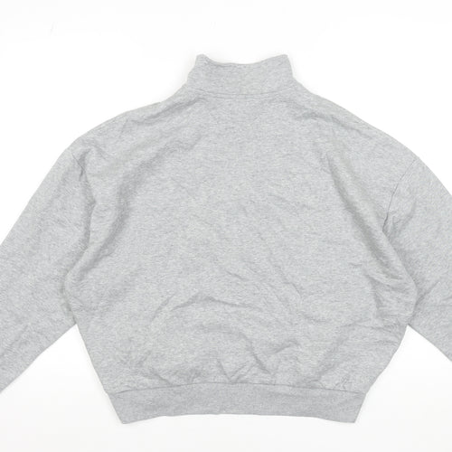 Marks and Spencer Womens Grey 1/2 Zip Sweatshirt Medium