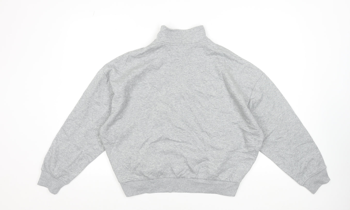 Marks and Spencer Womens Grey 1/2 Zip Sweatshirt Medium