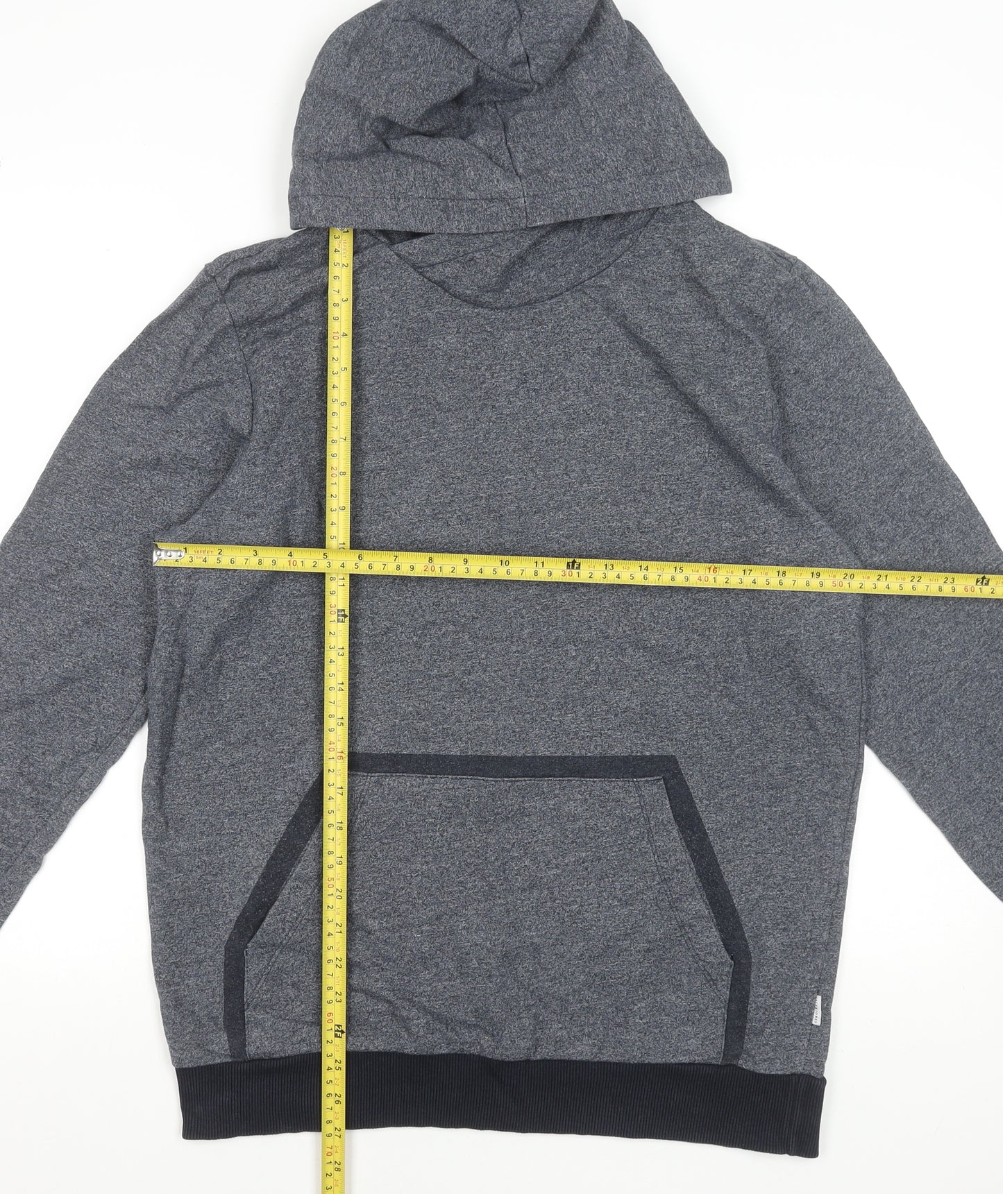 Jack & Jones Men’s Grey Pullover Hoodie L Regular Fit