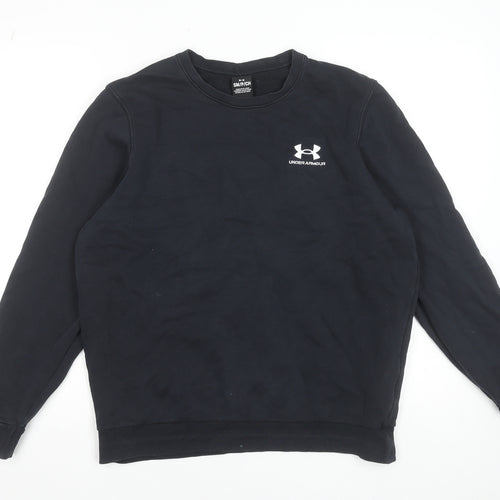 Under Armour Men's Black Crew Neck Pullover Sweatshirt Size S