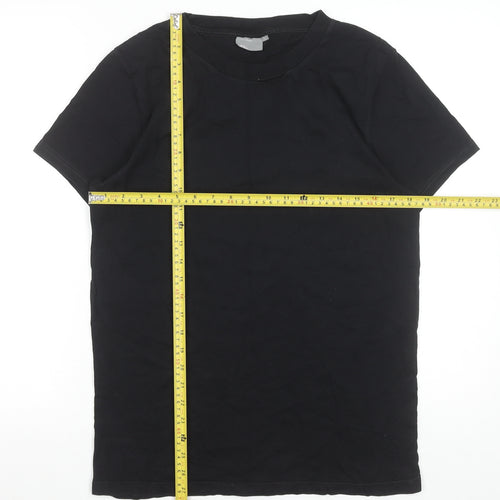 J.Lindeberg Men's Black Cotton Crew Neck T-Shirt L