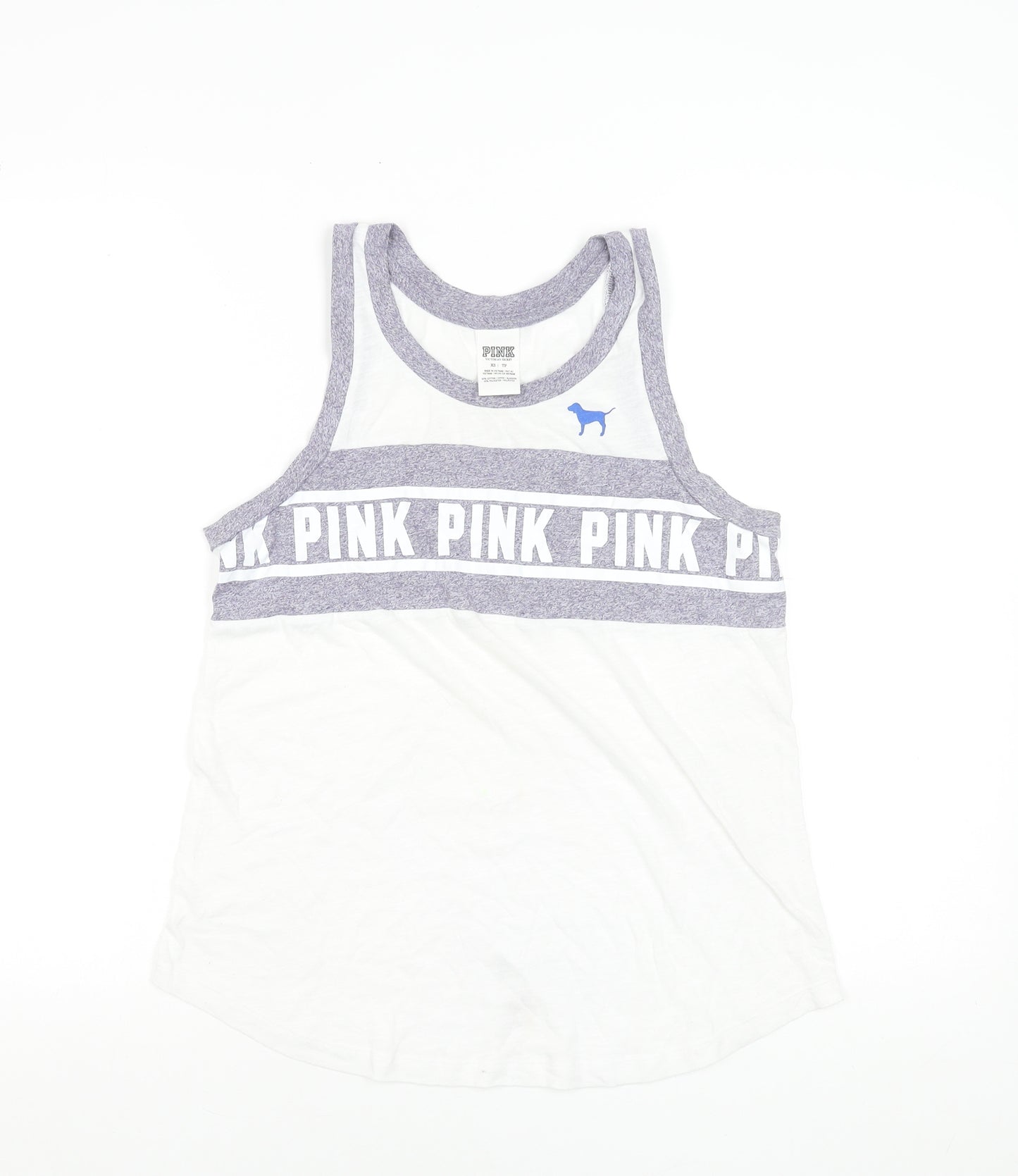Victoria's Secret PINK Women's White Racerback Tank Top XS