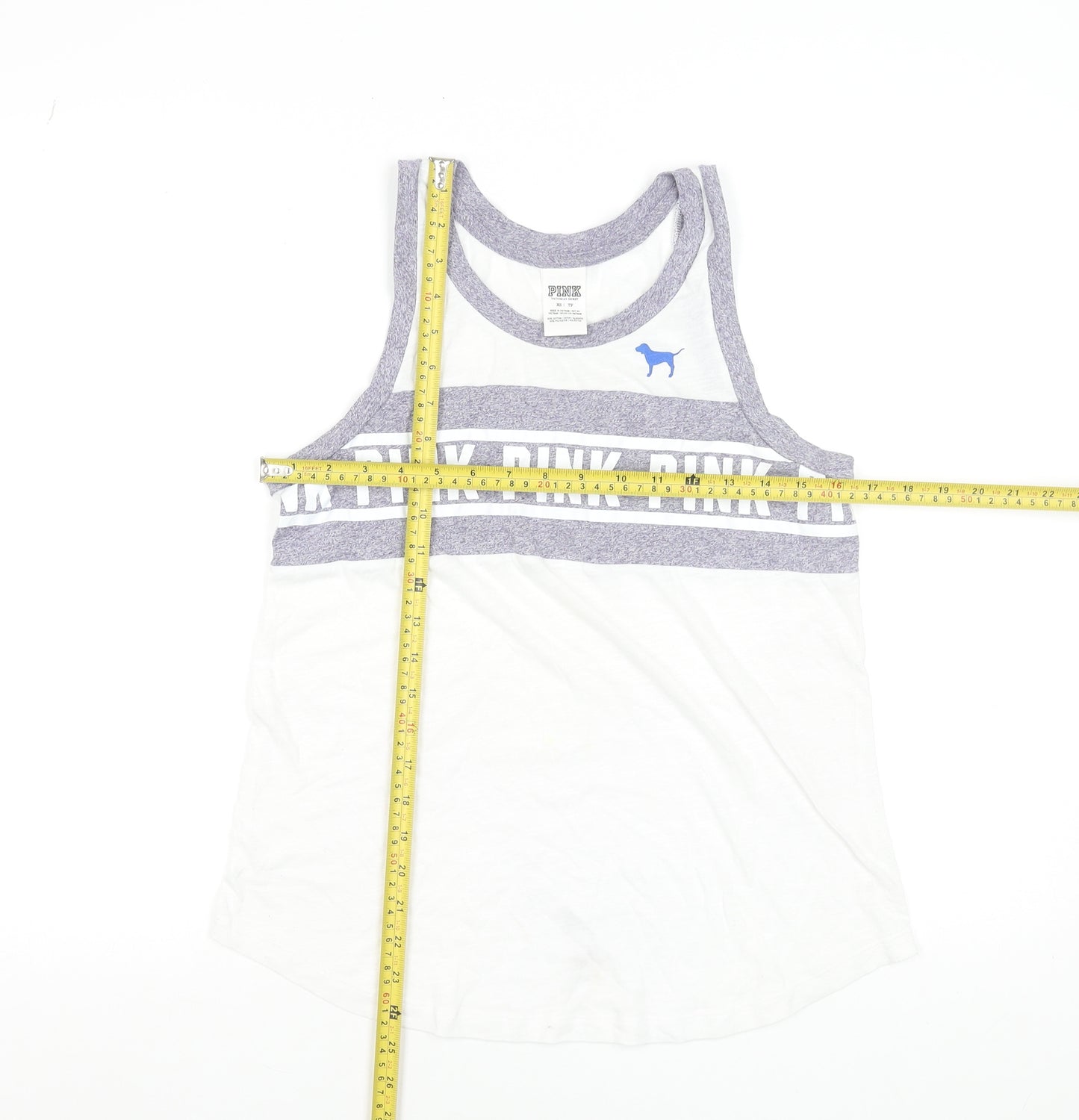 Victoria's Secret PINK Women's White Racerback Tank Top XS
