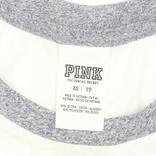Victoria's Secret PINK Women's White Racerback Tank Top XS