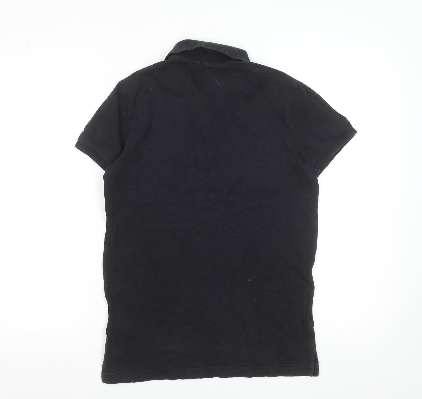 Hollister Men’s Black Slim Fit Epic Flex Polo Shirt Size XS