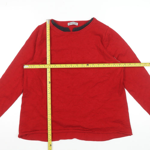 Scorzzo Women Red XL Pullover Jumper Long Sleeve Knit