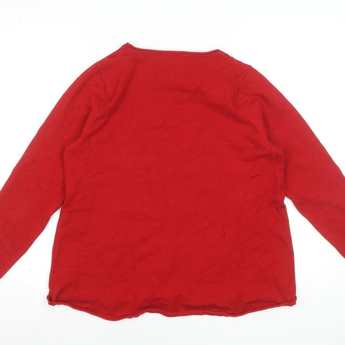 Scorzzo Women Red XL Pullover Jumper Long Sleeve Knit