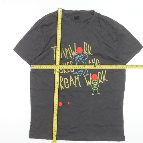 Comic Relief Women's Grey Disney Pixar XS T-Shirt - Teamwork Dreamwork