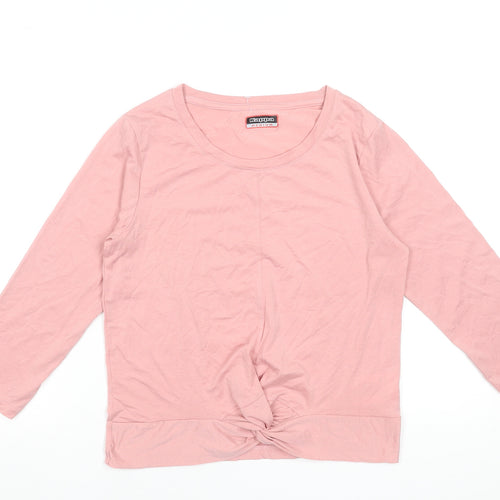 Kappa Women's Pink 3/4 Sleeve Basic Modal Blend T-Shirt Medium