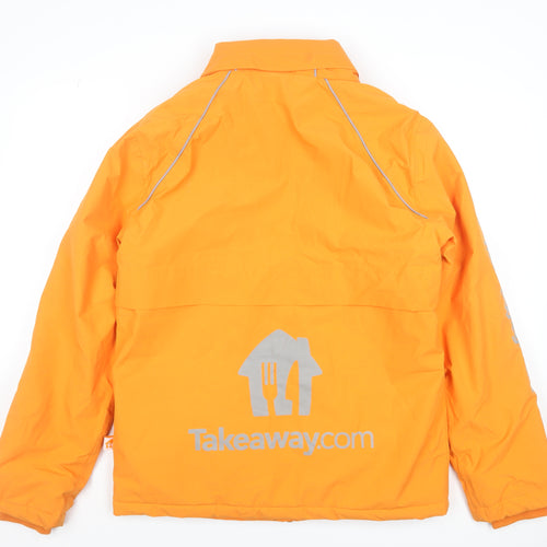 Takeaway.com Men's Orange XS Puffer Jacket Windproof Reflective Workwear