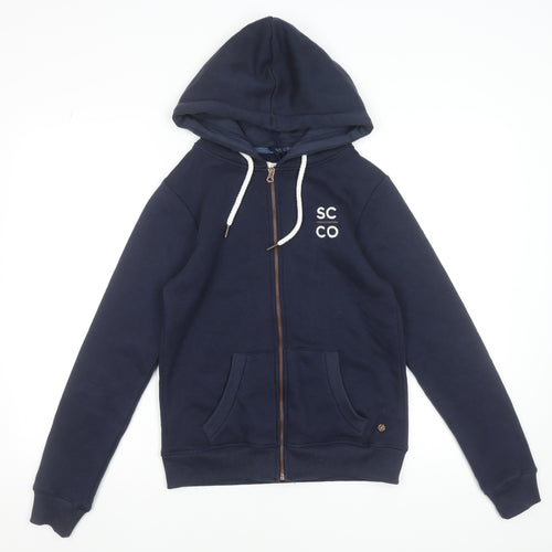 SoulCal & Co Women's Navy Full Zip Hoodie XS Cotton Blend