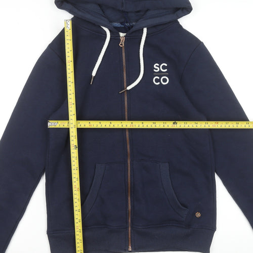 SoulCal & Co Women's Navy Full Zip Hoodie XS Cotton Blend