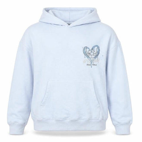 George Girls Blue Stitch Hoodie 13-14 Years Pullover Graphic Sweatshirt