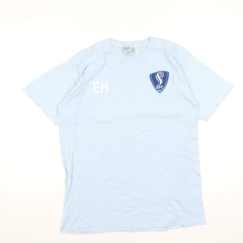 Gildan Women’s Blue SFC Embroidered Cotton Sports T-Shirt L