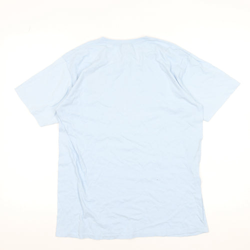 Gildan Women’s Blue SFC Embroidered Cotton Sports T-Shirt L