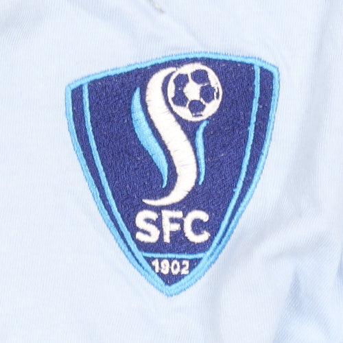 Gildan Women’s Blue SFC Embroidered Cotton Sports T-Shirt L