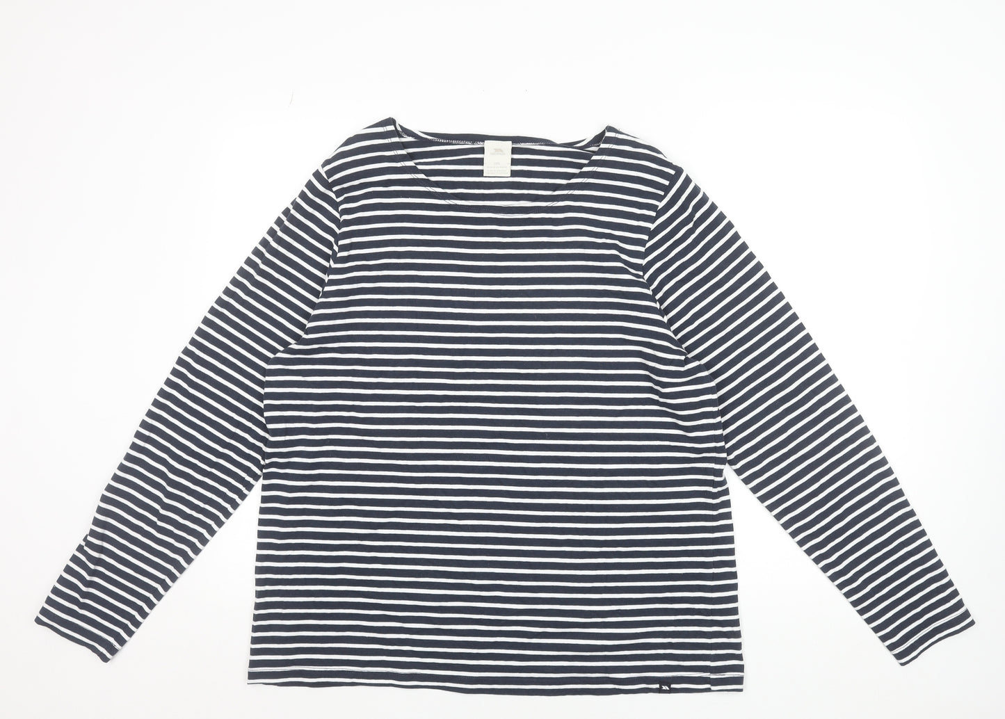 Trespass Womens Blue White Striped Long Sleeve T-Shirt 2XL