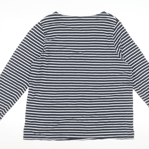 Trespass Womens Blue White Striped Long Sleeve T-Shirt 2XL