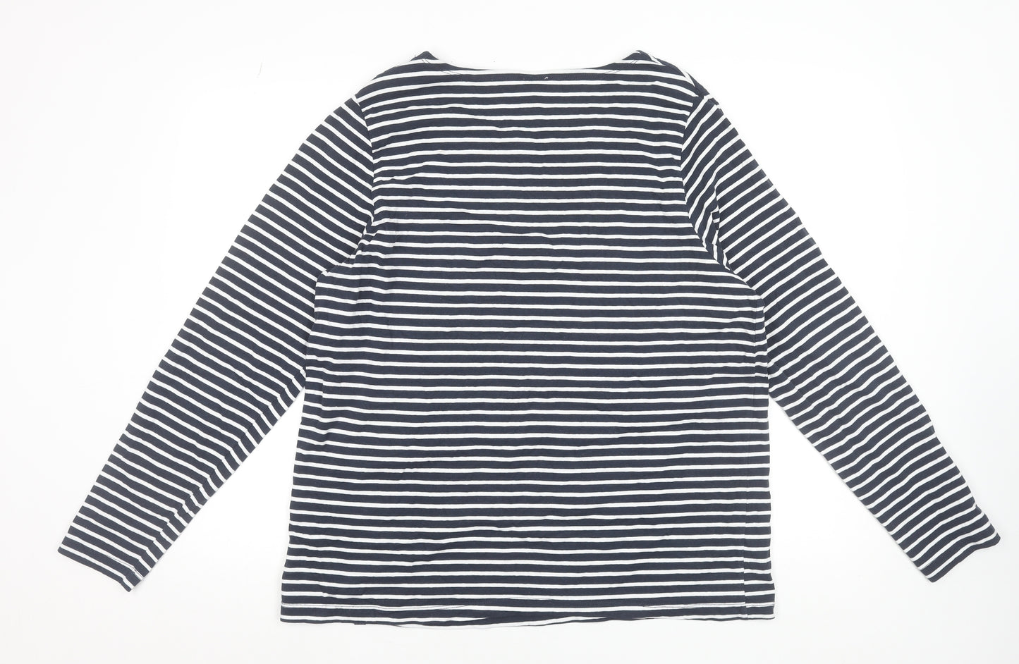 Trespass Womens Blue White Striped Long Sleeve T-Shirt 2XL