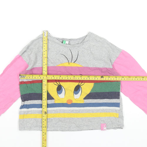 United Colors of Benetton Girls Multicoloured Tweety Long Sleeve T-Shirt 6-7 Years