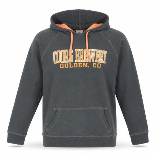 J. America Women's Grey Orange Coors Brewery Hoodie Size M Casual Pullover