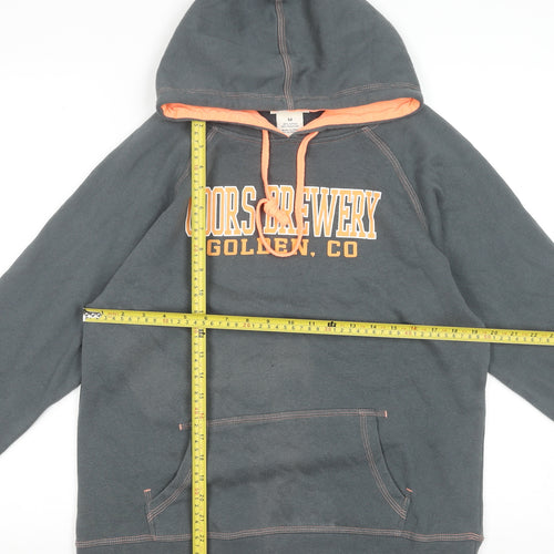J. America Women's Grey Orange Coors Brewery Hoodie Size M Casual Pullover